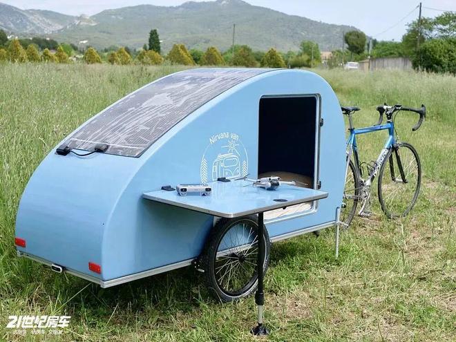 的法式浪漫！Nirvana Van自行车移动小窝AG真人百家家乐app29万元起54kg水滴房车(图12)